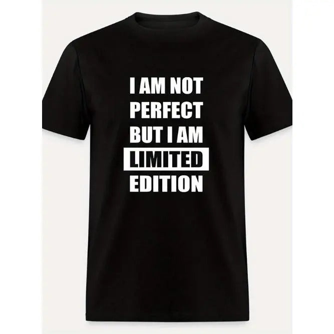 Limited Edition 5846 - Humorous Graphic Tee for Men - Short Sleeve, Black, Funny Quote, High-Quality Fabric, Casual Wear, Unique Gift Idea Made in USA