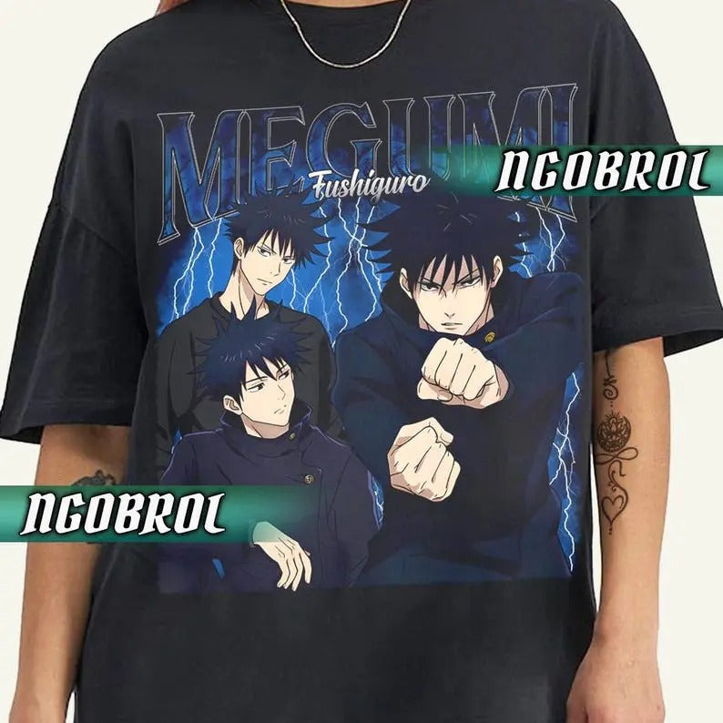 Limited Megumi Fushiguro T Shirt - Vintage Retro Anime T Shirt - Vintage 90s T Shirt - Anime Manga Shirt - Gift For Otaku - Unisex T Shirt