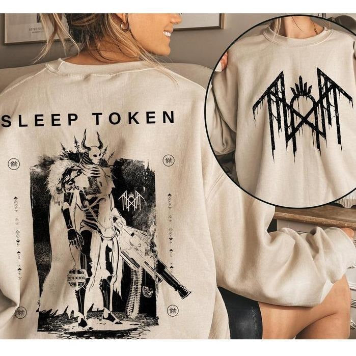 Limited Vintage Sleep Token Reaper Angel 2 Sides TShirt Sweatshirt Hoodie, Vintage Rock Band Tee, Sleep Token Tour Merch, Gifts For Fan Men Women