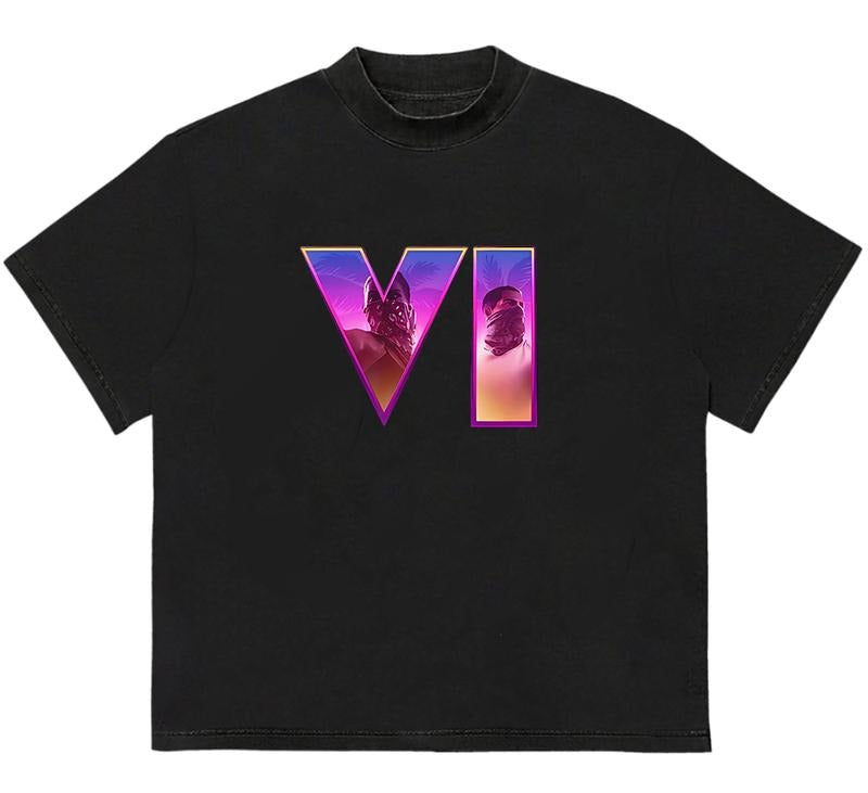 Limtited GTA 6 T-Shirt Trendy Graphic T-Shirt with Street Style Vintage 90s Graphic Tee