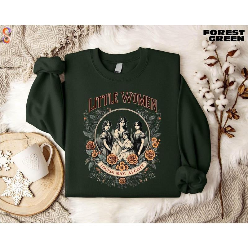 Little Women Sweatshirt, Louisa M. Alcott Sweatshirt, English Literature Gift, Literary Bookish Gift, Book club Shirt, Gift for Book Lover
