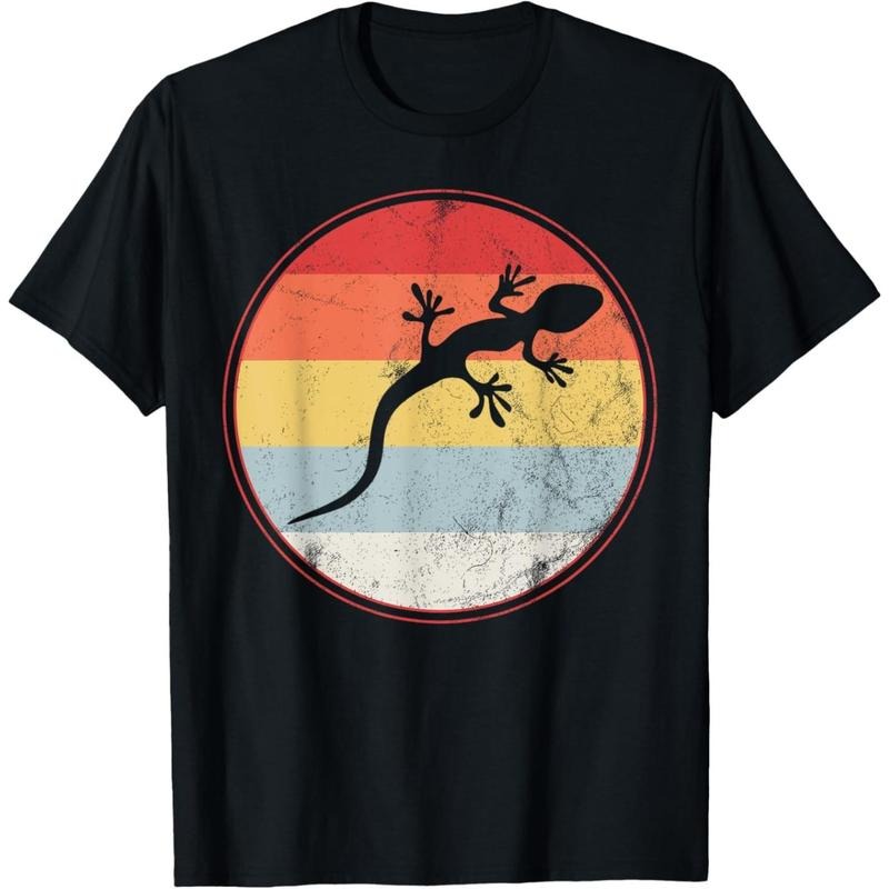 Lizard Vintage Geckos Terraristic Reptiles Hobby T-Shirt made in usa