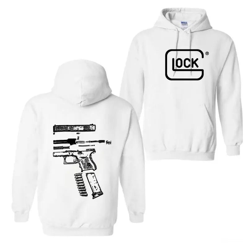 Lock In Glock We Trust 2 Side Black And White Color Hoodie, Glock Hoodie, Lock, For Men, For Women
