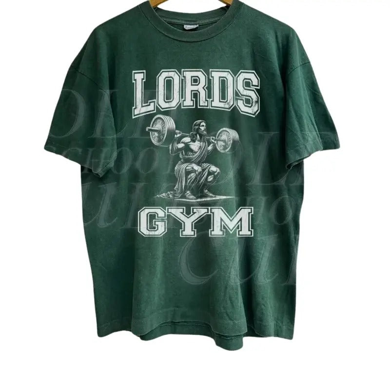 Lords Gym Vintage 90s Graphic Shirt, Jesus Pump Cover Shirt, Bench Press The Sin Of The World, Christian Gifts Shirt, Retro Gym Y2k Wear