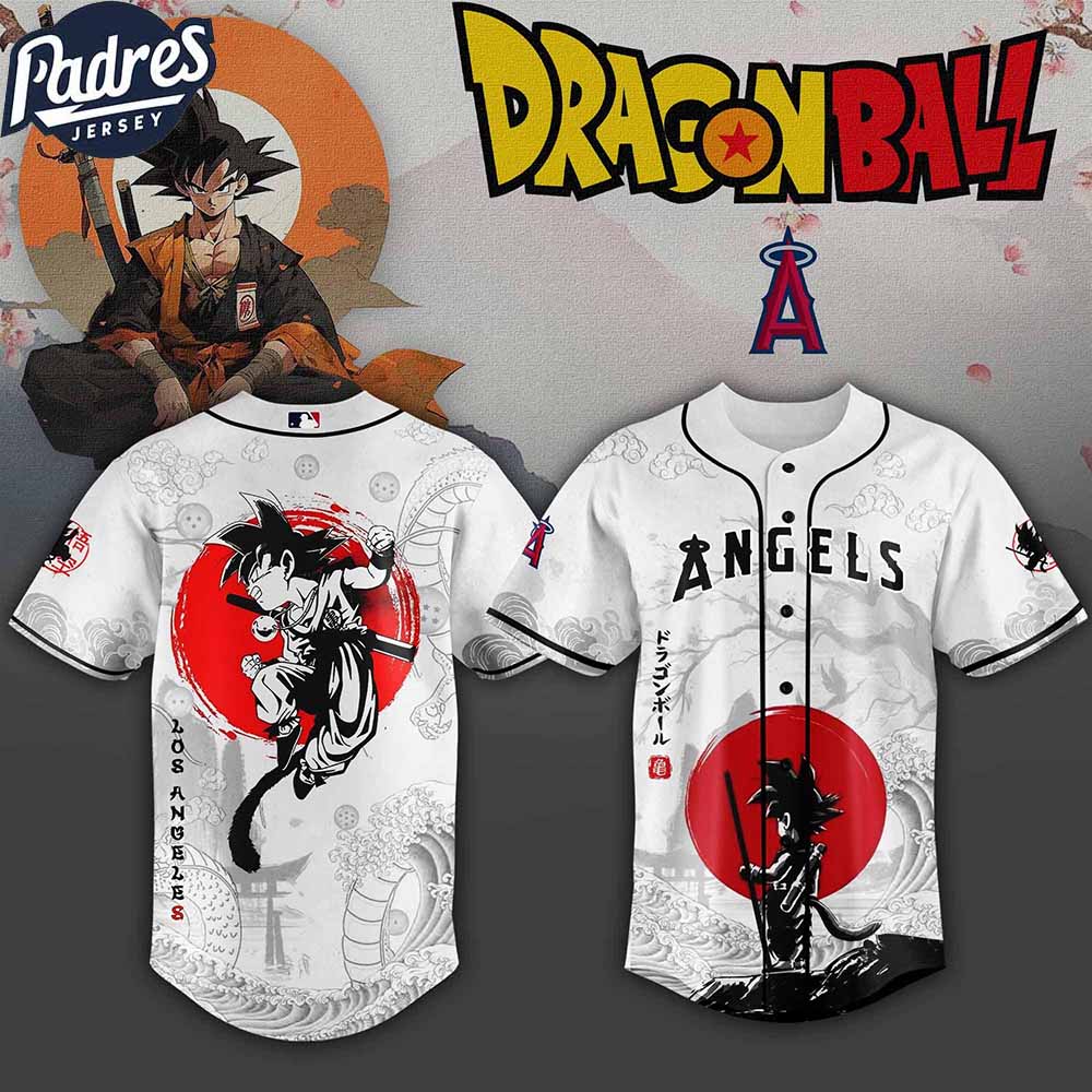 Los Angeles Angels MLB X Dragon Ball Custom Baseball Jersey - Padres Jersey Oasis: Elevate Your Baseball Style Game