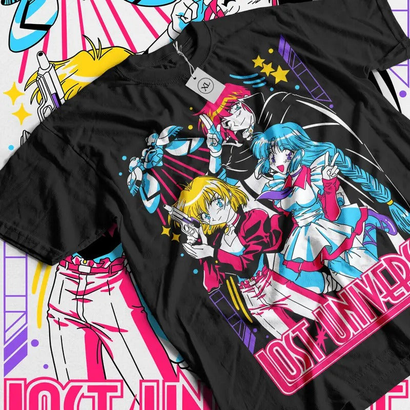 Lost Universe T-Shirt S-4XL KanzakaDex Anime Manga Kane Blueriver Hoshi Girl Shirt
