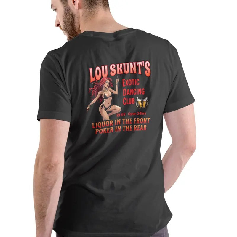 Lou Skunt's Dancing Club funny T Shirt, Unisex, Cotton Casual Love