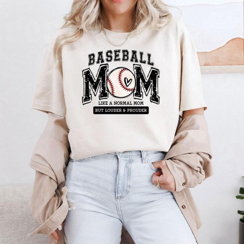 Loud and Proud Baseball Mom Shirt, Baseball Mama Shirt, Retro Baseball Mom Shirt, Baseball Game Day Shirt, Baseball mom tee, Baseball Tee