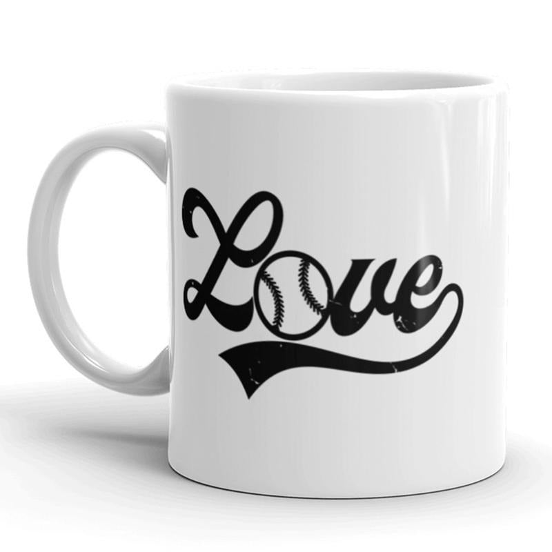 Love Baseball Coffee Mug Cool Sports World Series Ceramic Cup-11oz Funny Coffee Mugs Ceramic Printed Drinkware Cup