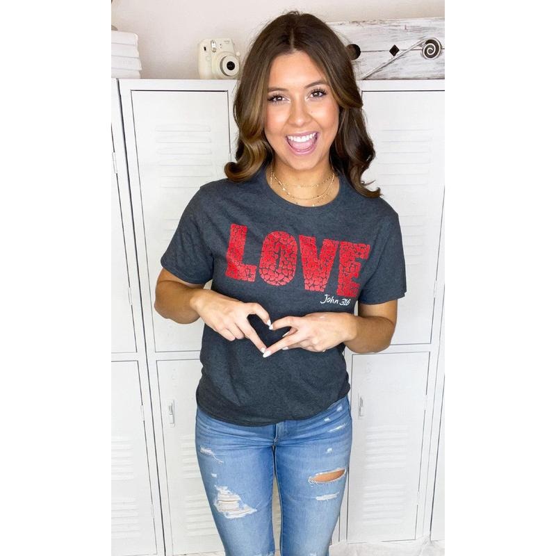Love Heart John 3:16 T-Shirt