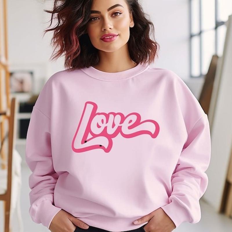 Love Valentines Women's Sweatshirt Long Sleeve Casual