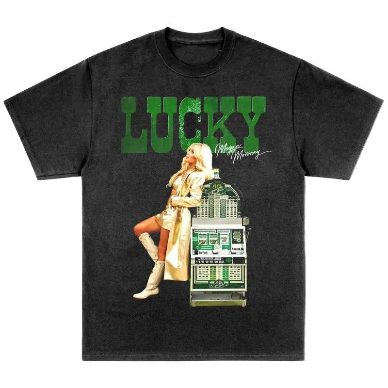 Lucky Girl Album Tee, Megan Moroney Graphic Concert Song Tshirt, Sweatshirt, Hoodie, Comfort Colors, Unisex Shirt, Top Menswear Shortsleeve Underwear