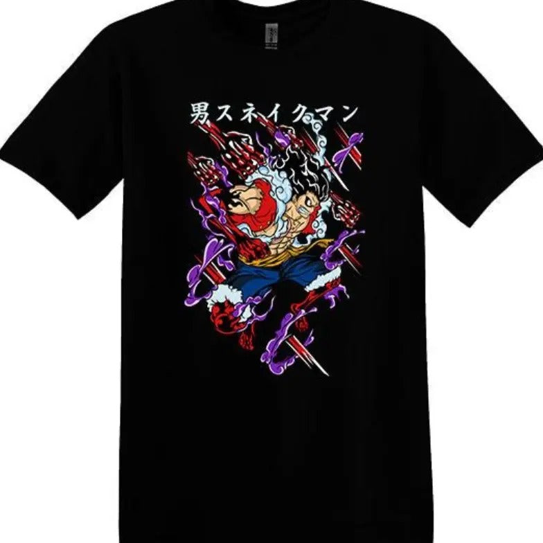 Luffy Monkey D Gear 5 Haki Attack One Piece Anime Unisex T shirt