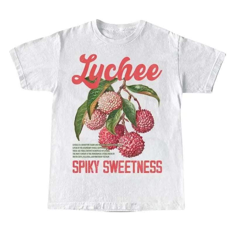 Lychee Commercial Graphic Shirt, Vintage 90s Fruit Lover Shirt, Lychee Label Commercial Tee, Cool Gift