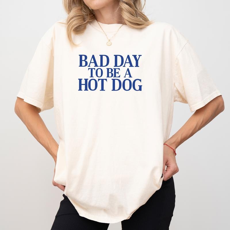 MAPTEES Bad Day To Be a Hot Dog Comfort Colors Shirt, Funny Patriotic T-shirt, 4th Of July Tee, Independence Day Clothing, Summer Party Outfits