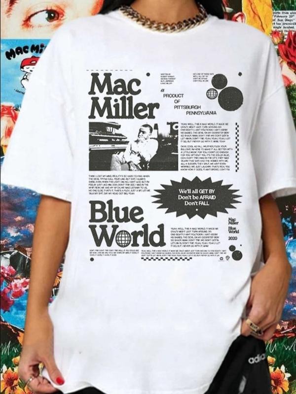 Mac Mill.er Vintage Blue World unisex shirt, Circles Swimming Shirt, Crewneck T-Shirt, Trendy Shirt Front and Back, Gifts for friends