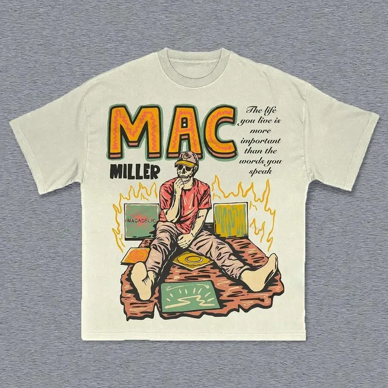 Mac Miller Graphic T-Shirt Vintage 90s Music Tee Shirt Merch Men Women Menswear Top