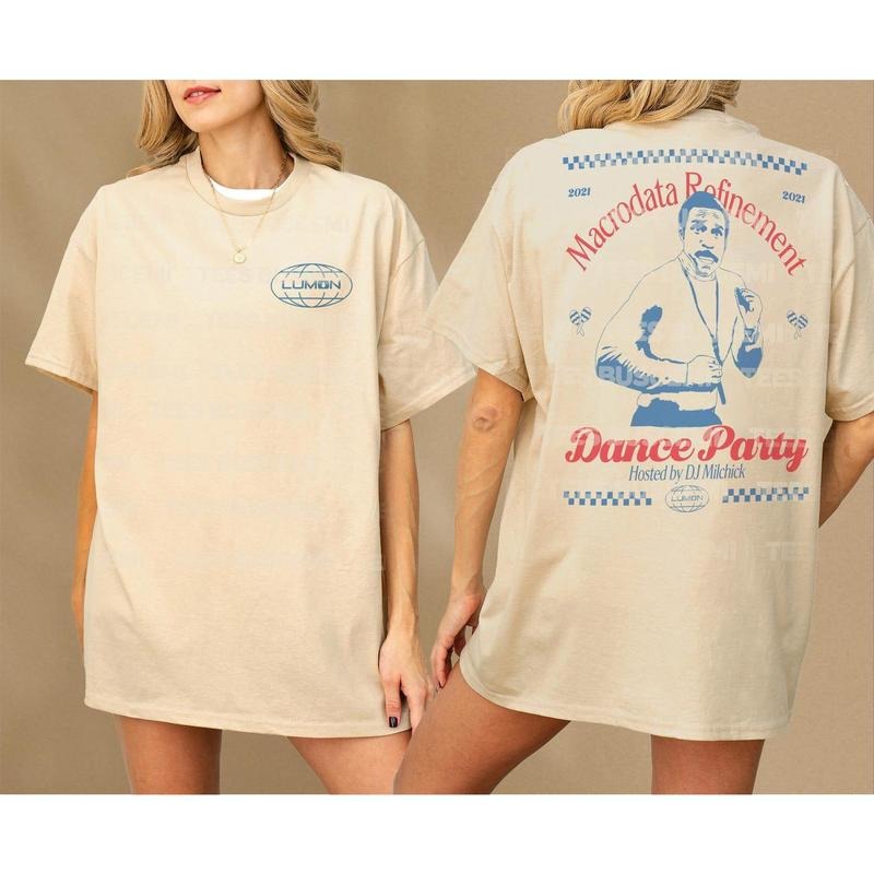 Macrodata Refinement Team Graphic Tee, Funny Retro Lumon Dance Party T-Shirt, sweatshirt, hoodie TV Show Inspired Merch to Buy with Your Severance Pay