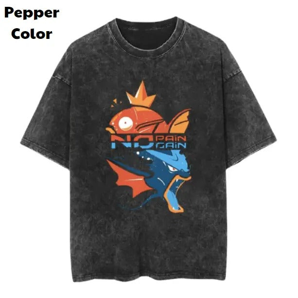 Magikarp Print Vintage Tee, Magikarp T-Shirt, Pokemon Graphic Tees, Pokemon Shirt, Unisex Anime Shirt, Menswear Womenswear Streetwear