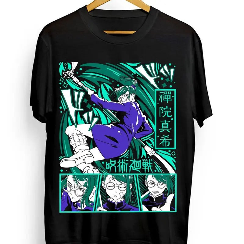 Maki Zenin T-shirt Jujutsu Kaisen Horror Anime Manga Kawaii Gift Shirt All Size