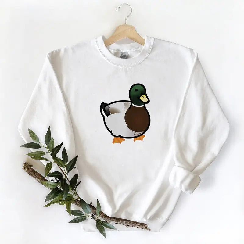 Mallard Duck Retro trend Hunting Season Unisex T-shirt Wild Duck Sweatshirt Hoodie, for duck hunters, husbands Cotton