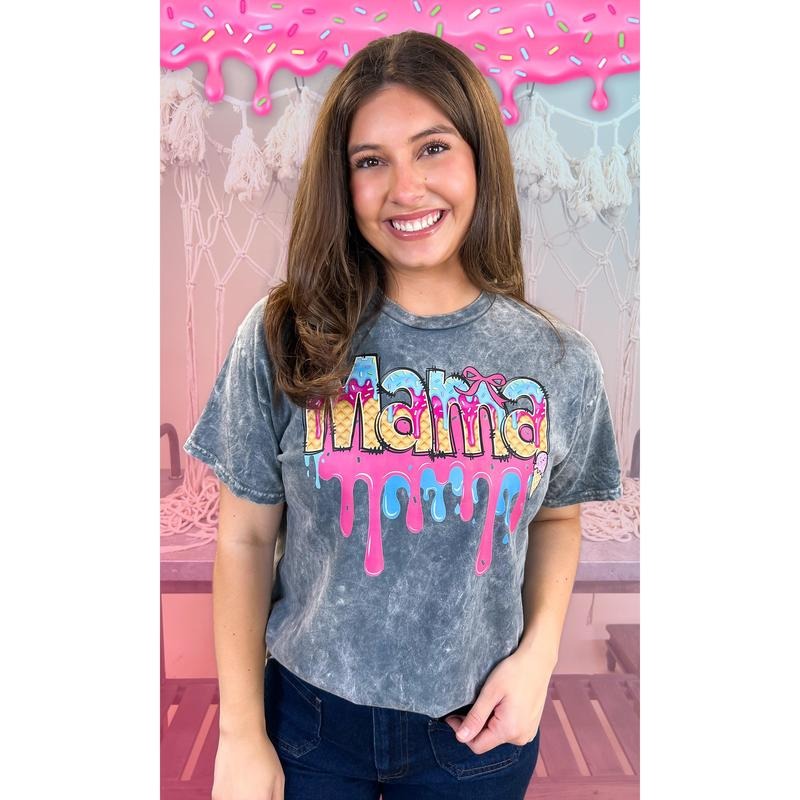 Mama Drip Mineral Washed Graphic Shirt