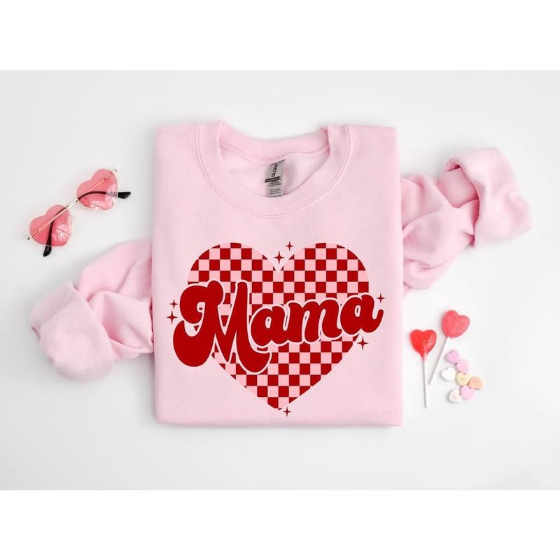 Mama Heart Sweatshirt, Valentines Day Shirt, Mama Valentine Shirt, Mama Shirt, Love Shirt, Cute Valentines Shirt, Valentine Sweatshirt