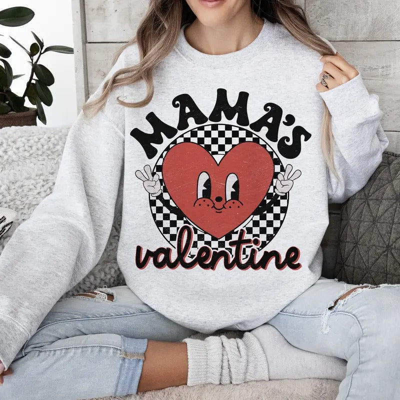 Mama Mini Valentines Sweatshirt, mama mini Sweatshirt, Valentines Sweatshirt, Love Sweatshirt, Kids Valentines Sweatshirt, Mama , mini Sweatshirt, Vday Sweatshirt
