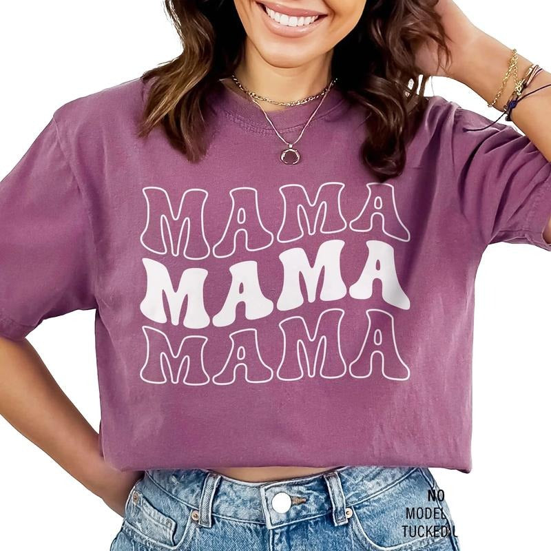 Mama Shirt, Mothers Day Shirt Gift, Trendy Mama Shirt, Cute Retro Mom Shirt, Mommy Shirt, New Mother Tee Gift, Unisex T-Shirt, Short Sleeve Tee Shirt, Gifts For Mommy, Gifts For Birthday