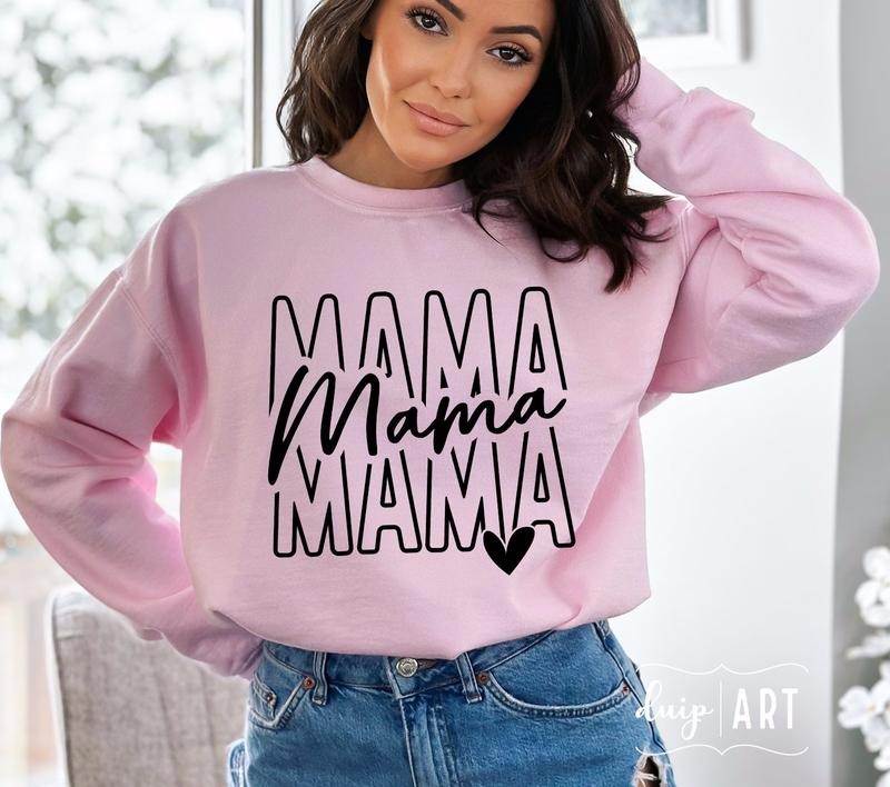 Mama Sweatshirt and T shirt Casual Fabric