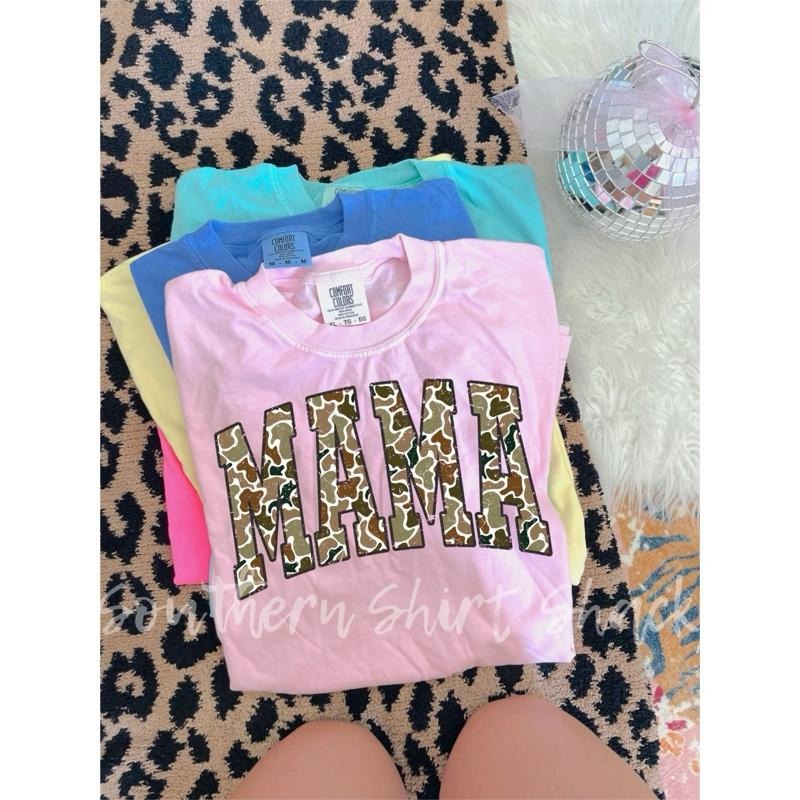 Mama Tan Duck Camo T shirt | Blossom comfort colors t shirt