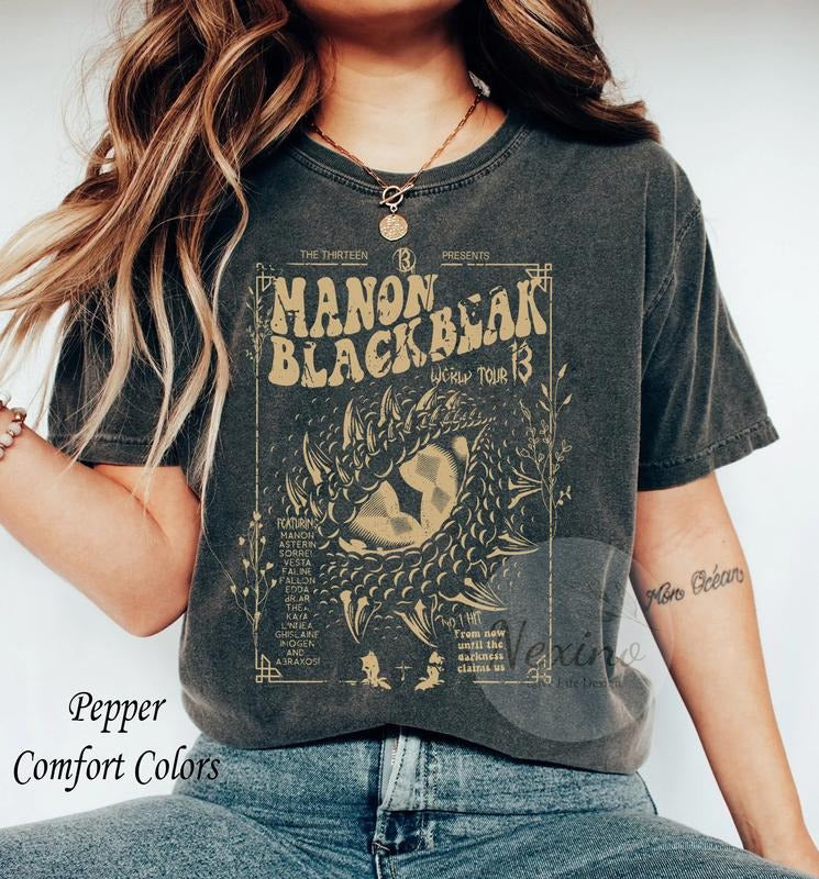 Manon Blackbeak Throne of Glass Comfort Colors Shirt, Sarah J Maas Merch, Rowan Whitethorn, ACOTAR Crescent City Rhysand, Book Quote T-Shirt