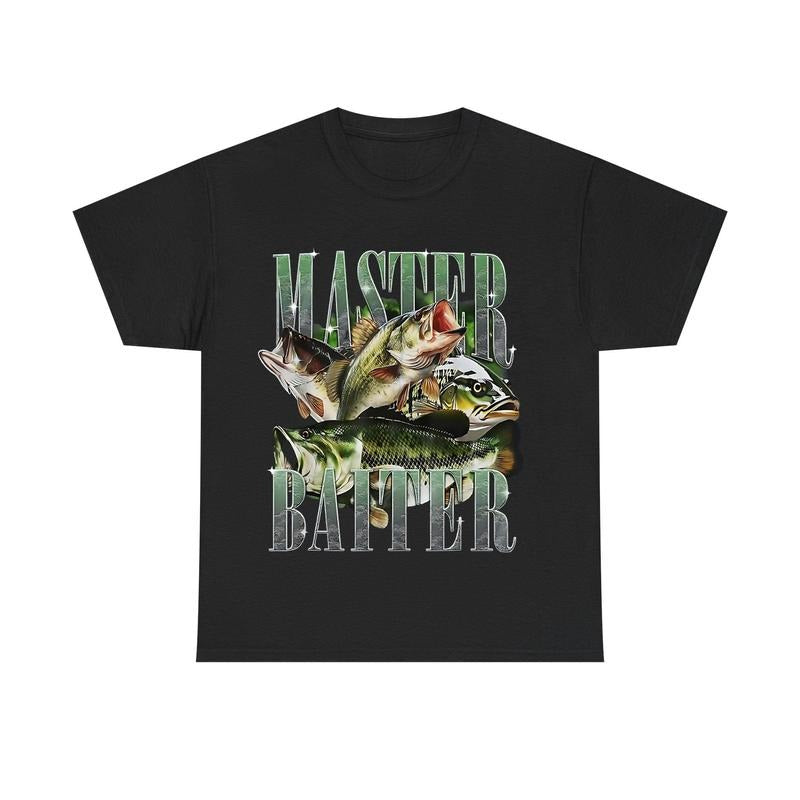 Master Baiter Bass Fishing Fisher Papa Shirt, Unisex Graphic Tee S-3XL
