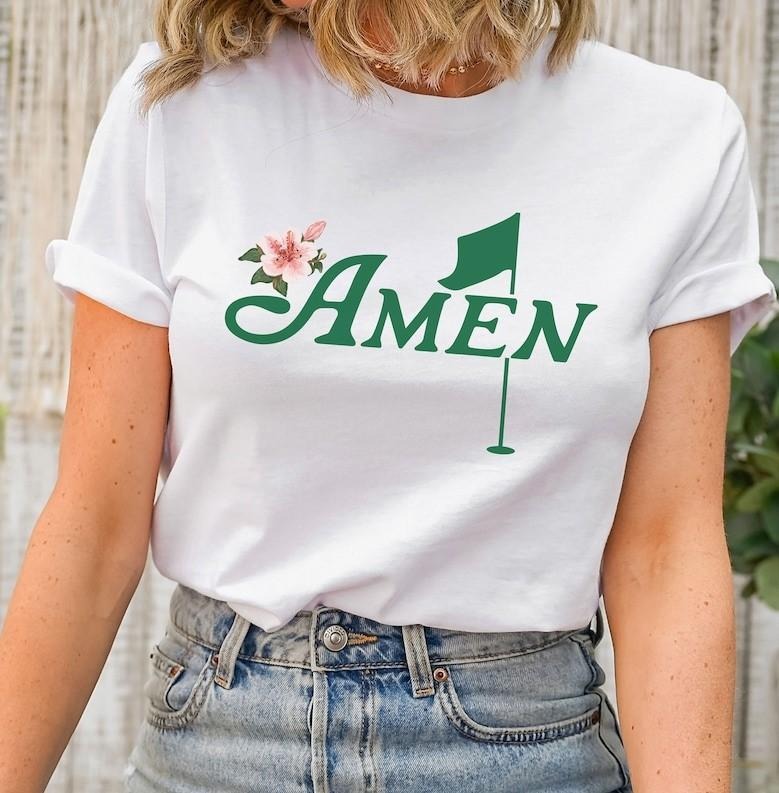 Masters Golf Amen T-Shirt, Golf Tournament T-Shirt, Gift Golf Birthday Party T-Shirt Golf Par Tee Shirt men Women Tshirt
