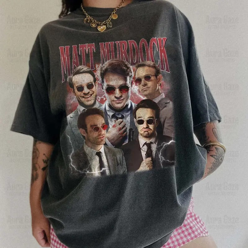 Matt Murdock Comfort Colors Unisex Tshirt For Fan, Dare Devil Movie 90s Retro Bootleg Shirt, Charlie Cox Fan Merch Celebrity Crush, Fit Cotton Top