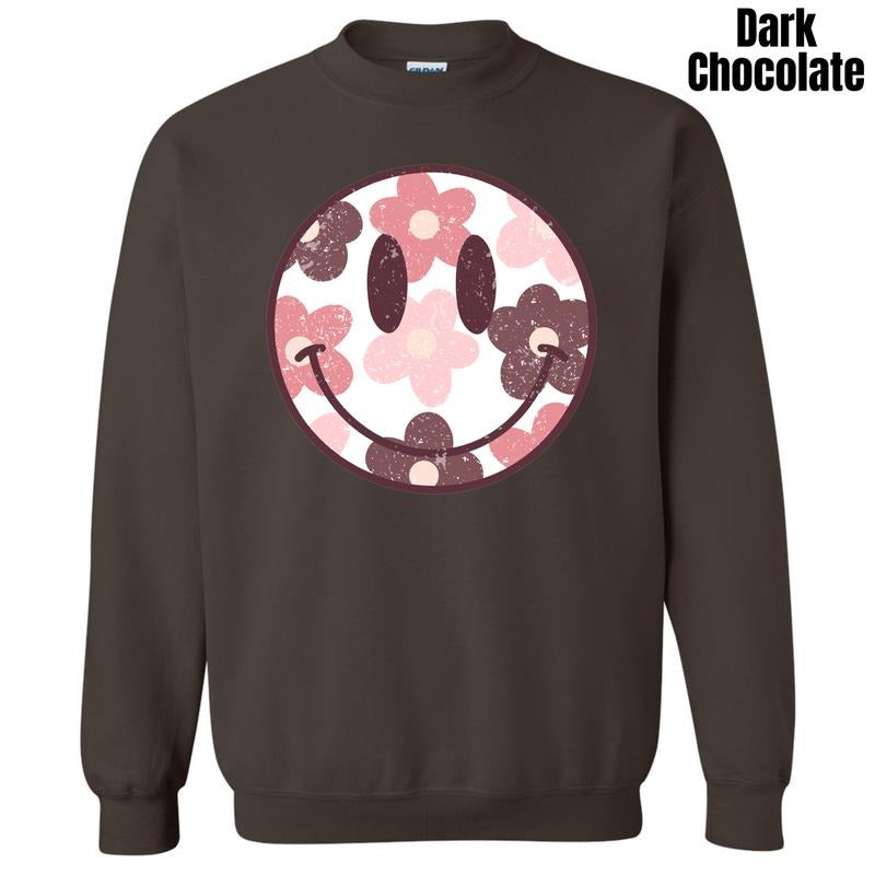 Mauve Mix Happy Face Sweatshirt 'NLB'