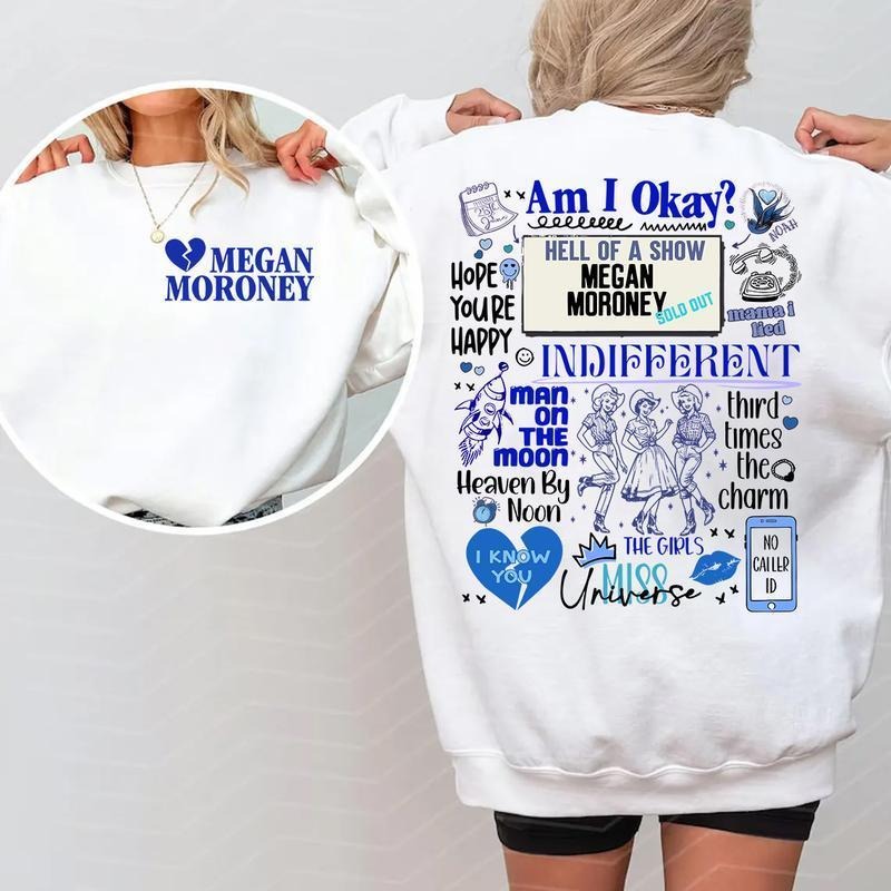 Megan Moroney Concert Song tshirt, sweatshirt, hoodie music, Am I Okay Tour Shirt, western cowgirl cowboy, Trendy, Unisex Streetwear Comfort Clothing