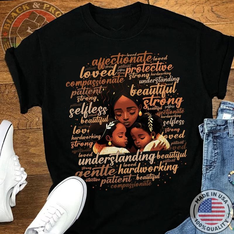 Melanin Mom with Daughters T-shirt, Black Women Tee, Black Girl Magic, Black Mom Shirt, Mama Gift, Mother's Day Gift