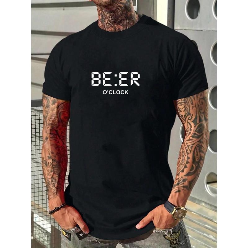 Men Letter Graphic T-shirt Made in USA