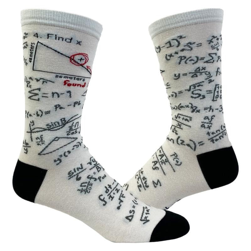 Men's Find X Socks Funny Nerdy Math Science Sarcastic Graphic Novelry Footwear Funny Graphic Socks Comfortable Fitted Spandex Cotton