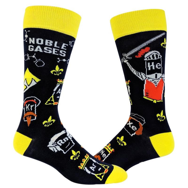 Men's Noble Gases Socks Funny Science Chemistry Footwear Funny Graphic Socks Comfortable Fitted Spandex Cotton