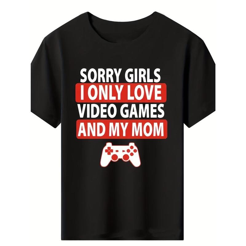 Men's Video Game Graphic Print Casual Crewneck Short Sleeve T-shirt made in usastyle{n002}2