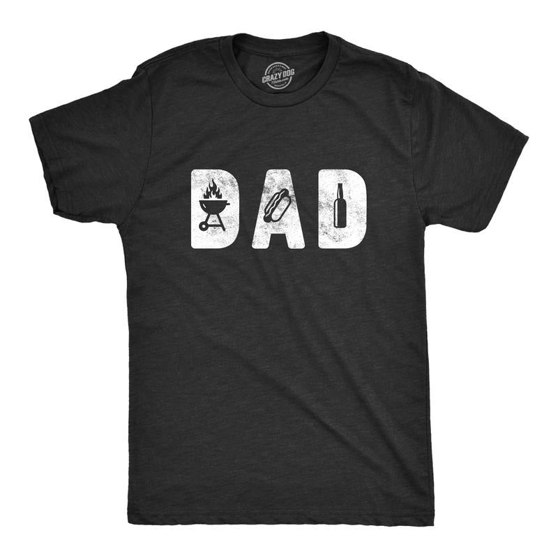 Mens Dad Grill T Shirt Funny Backyard Bar-B-Que Cookout Graphic Novelty Tee Mens Funny T Shirts Cool Tees Soft Stylish Casual Menswear Black