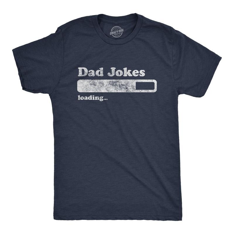 Mens Dad Jokes Loading T Shirt Funny Fathers Day Papa Novelty Graphic Tee Mens Funny T Shirts Cool Tees Soft Stylish Casual Menswear Funny Meme Short Sleeve Novelty Tees for Guys Navy