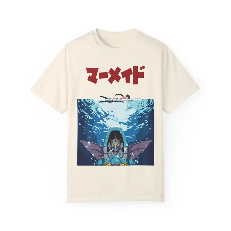 Mermaid Gundam Shirt G Gundam Neo Denmark Jaws Inspired