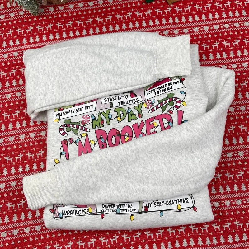 Merry Griinchmas Two Sided Sweatshirt - Christmas Party Tee - Retro Sweatshirt - Winter Tee - Comfort, Pullover christmas sweatshirt Hoodie Menswear