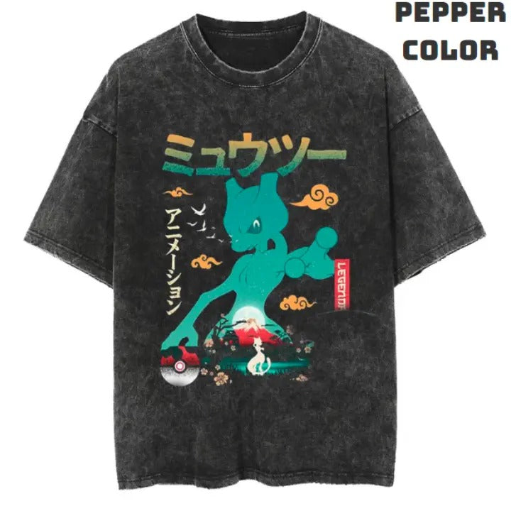 Mewtwo Vintage Tee, Pikachu T-Shirt, Pokemon Tee, Anime Shirt, Animation Graphic Tees, Unisex T-Shirt, Gift For Men Women