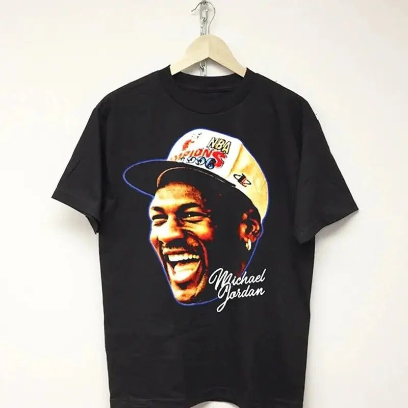 Michael Jordan UNC 90s Style Vintage Tee Graphic Cotton Menswear T-Shirt