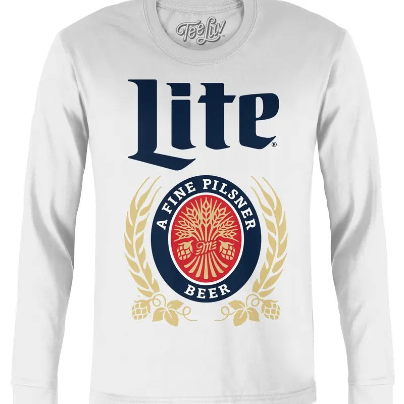 Miller Lite Beer Long Sleeve T-Shirt - White