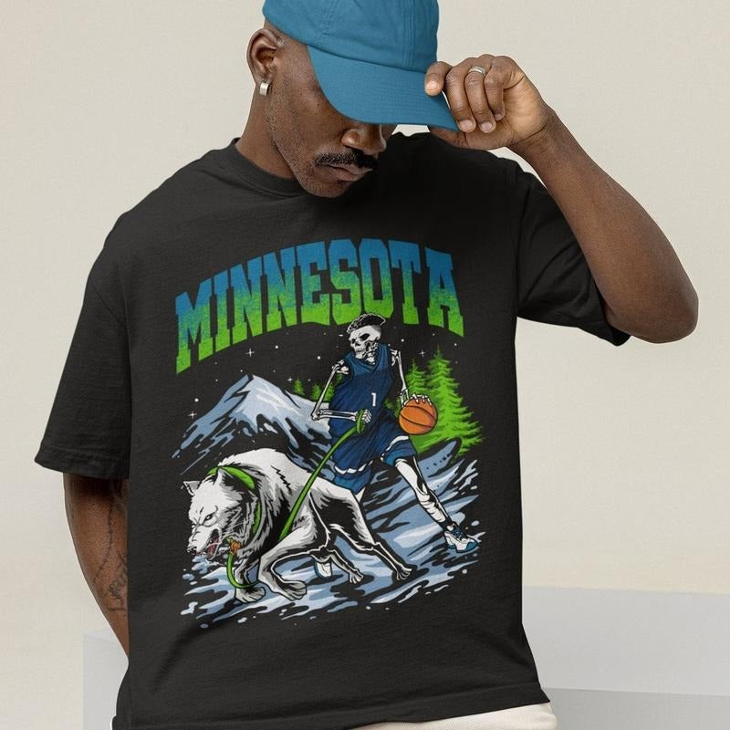 Minnesota Basketball T-Shirt, Vintage Minnesota Basketball Shirt, Unisex Minnesota Shirt, Retro Minnesota Shirt, Graphic Minnesota Basketball T-Shirt Casual Crewneck